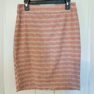 LOFT mauve pattern pencil skirt 8 curvy